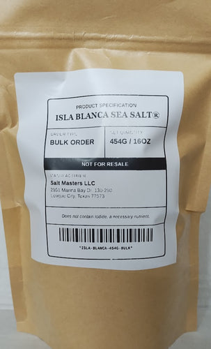 454G/16 Oz ISLA BLANCA SEA SALT in Kraft Pouch